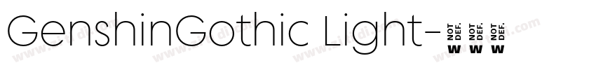 GenshinGothic Light字体转换